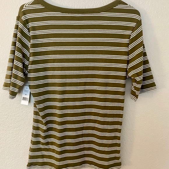 3/4” Sleeve Stripped Tee - Picture 2 of 2